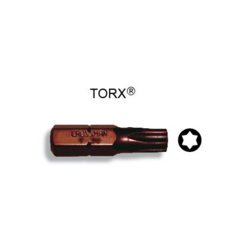 PUNTA CROSSMAN MAGNET. TORX T-30 1/4 X 25MM # 44-311S (10 UNI.)