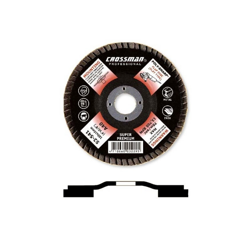 DISCO OXIDO ALUMINIO CROSSMAN 115X222 GRANO 120 #52555