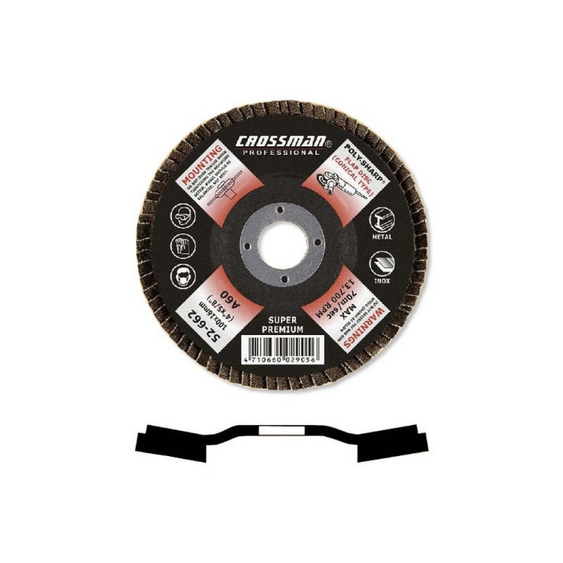 DISCO OXIDO ALUM. CROSSMAN CONICO 115X222 GRA.40 #52671 (OF)