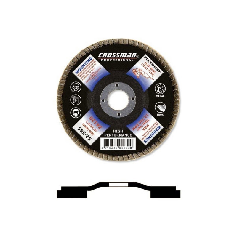 DISCO ZIRCONIO CROSSMAN 115X222MM GRANO 80 #52593 (OF)