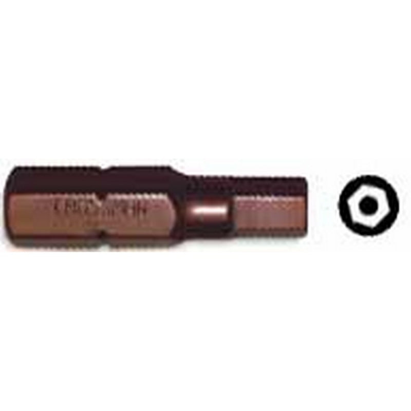 PUNTA CROSSMAN MAGNET. HEX. TAMPER PROOF H-4 1/4X25MM # 44-289 (10 UNI.) (OF)