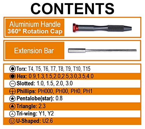 Set destornillador de Precisión 31 piezas Harden