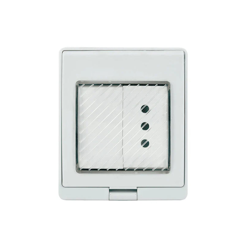 Hydrobox con interruptor (9/12) más toma corriente 10A 250V blanco