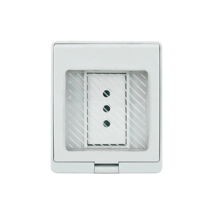 Hydrobox con toma corriente simple 10A 250V blanco