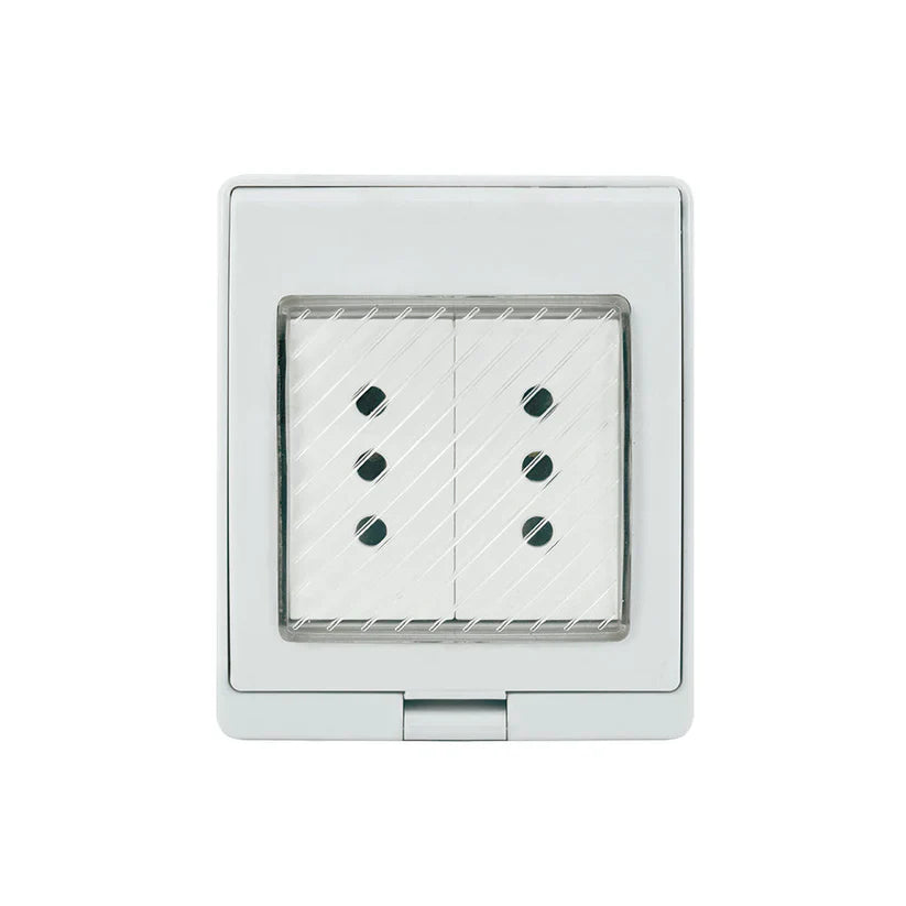 Hydrobox con toma corriente doble 10A 250V blanco