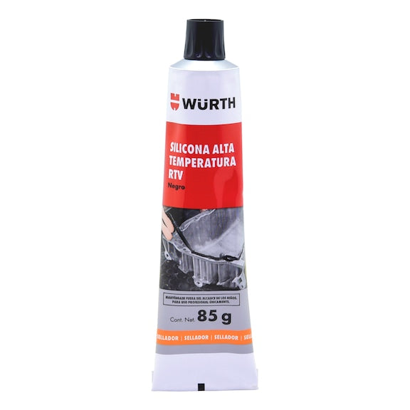 SILICONA ALTA TEMPERATURA RTV NEGRO-85G - WURTH