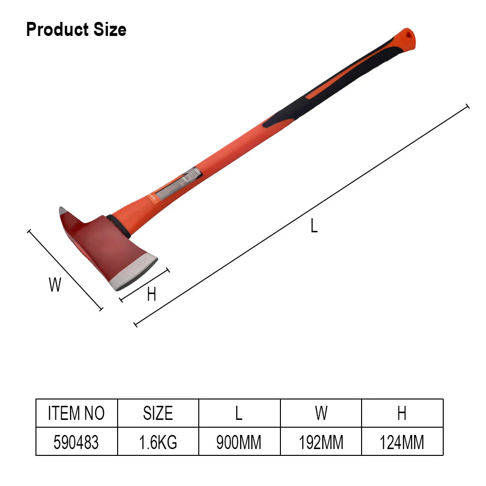 Hacha de bombero 1.5 Kg con mango de fibra Harden