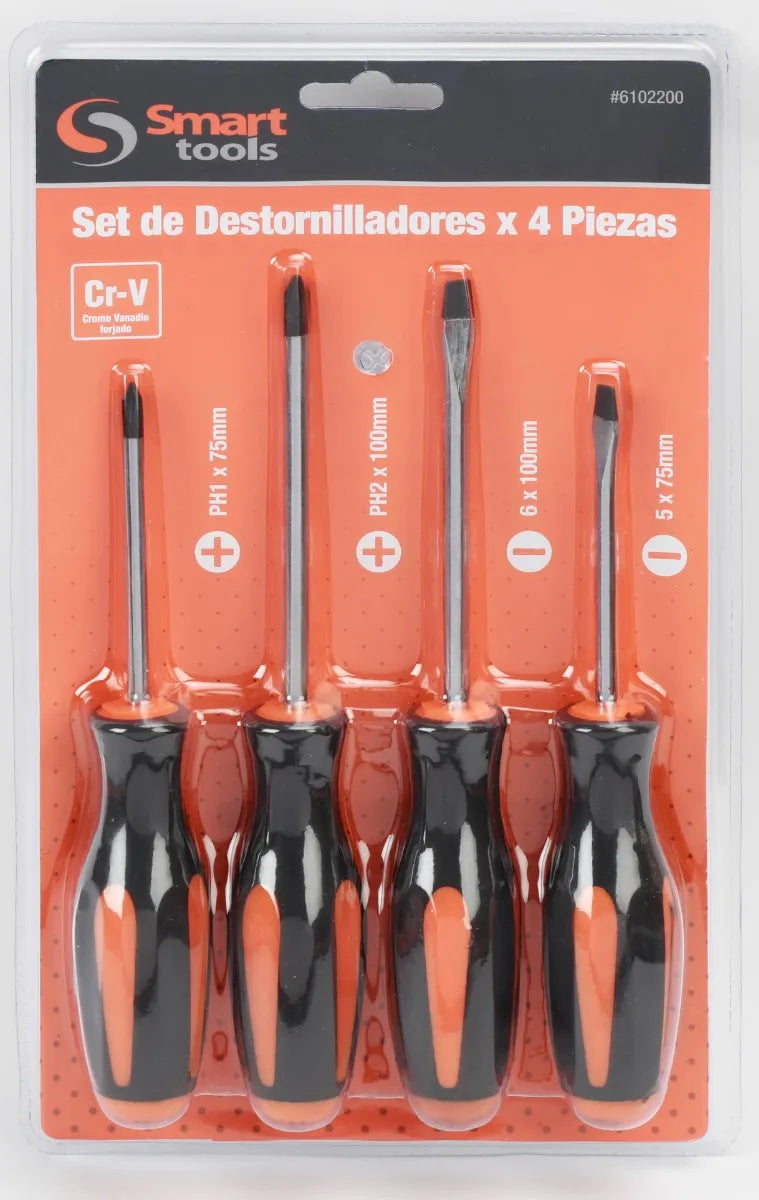 JGO. DESTORNILLADORES PH/PL 4 PZS. CR-V