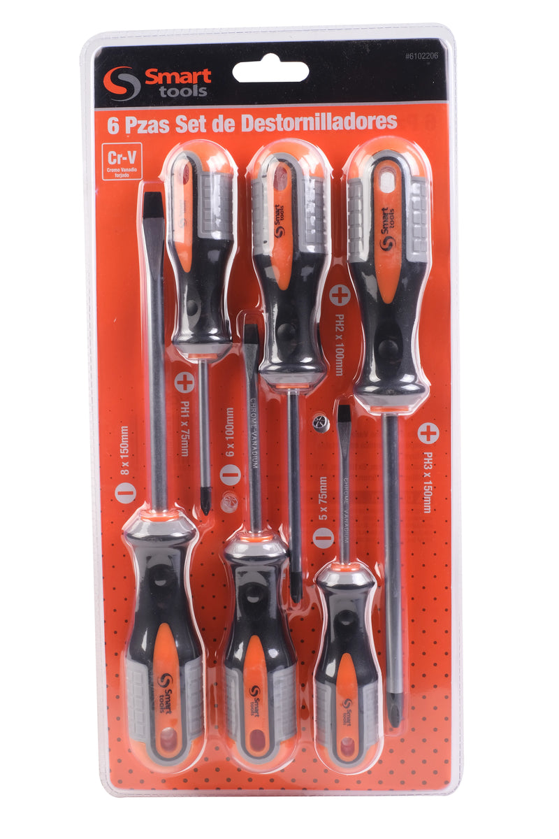 JGO. DESTORNILLADORES PH/PL 6 PZS. M/ERGONOMICO