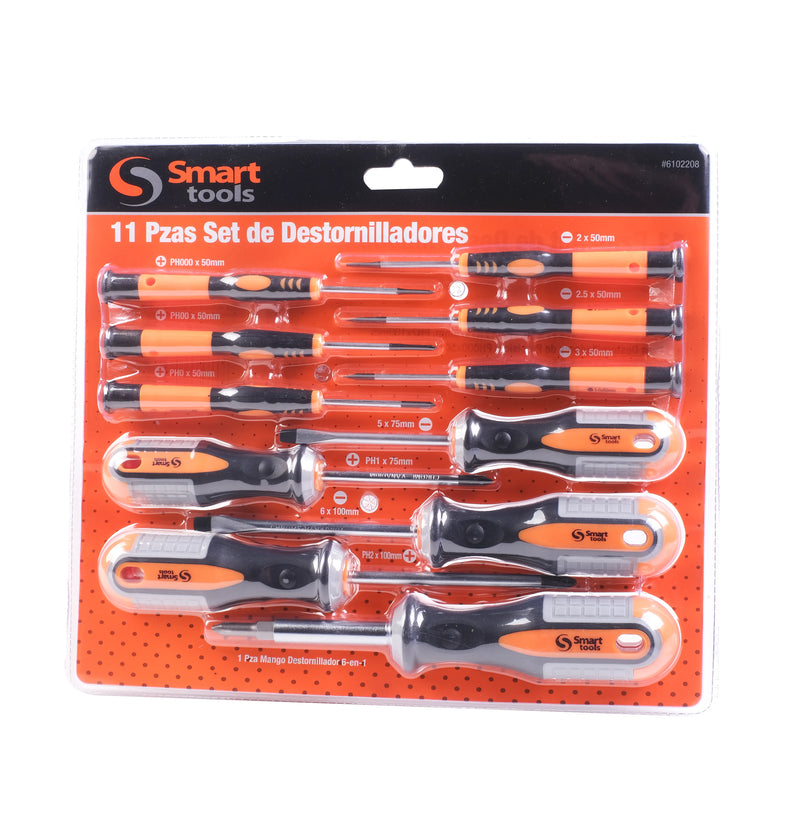 JGO. DESTORNILLADORES PH/PL 11 PZS CR-V