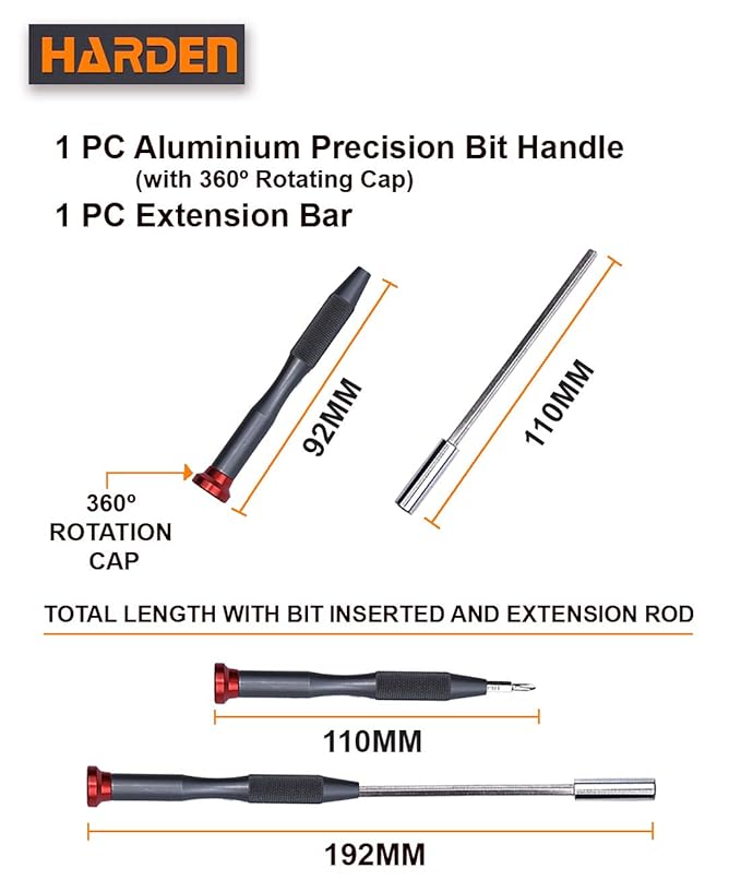 Set destornillador de Precisión 31 piezas Harden