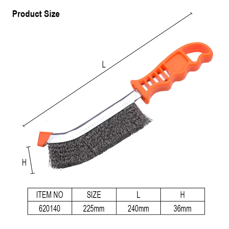 Cepillo metálico mango de plástico 225mm Harden