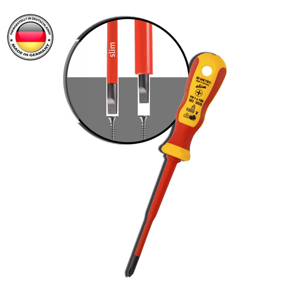 Set de 5 Atornilladores Aislados a 1000V Slim WETEC