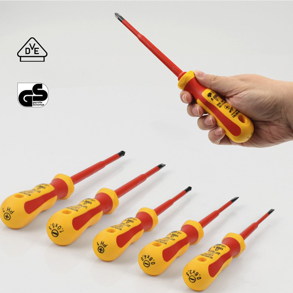 Set de 5 Atornilladores Aislados a 1000V Slim WETEC