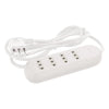 Alargador múltiple blanco 4 tomas 2P+T 10A