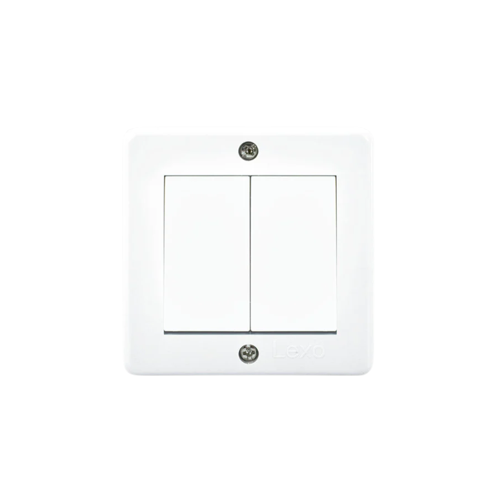 Hydrobox IP20 con interruptor doble (9/15) 10A 250V blanco