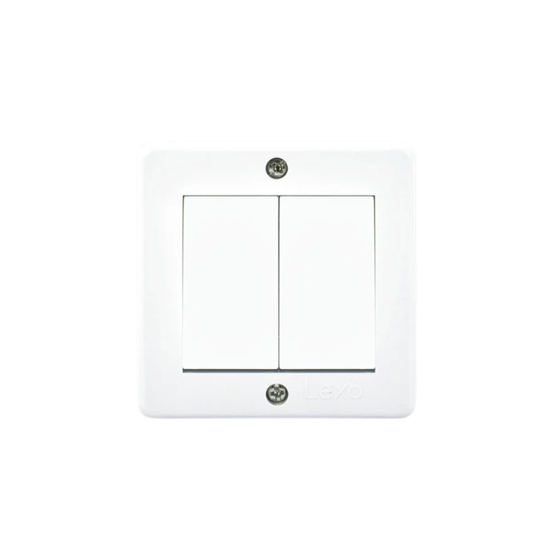 Hydrobox IP20 con interruptor doble (9/15) 10A 250V blanco