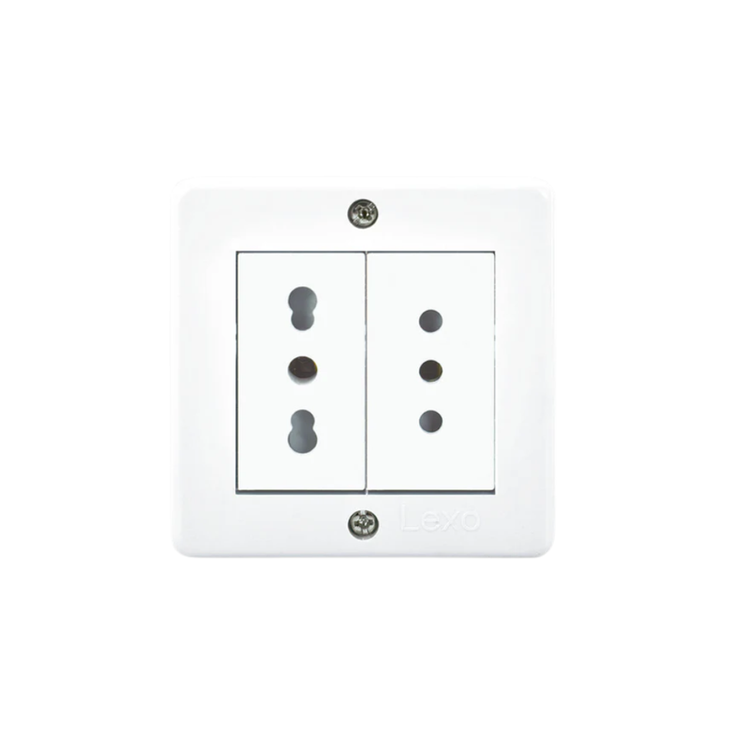 Hydrobox IP20 con toma corriente doble 10A más 10/16A 250V blanco