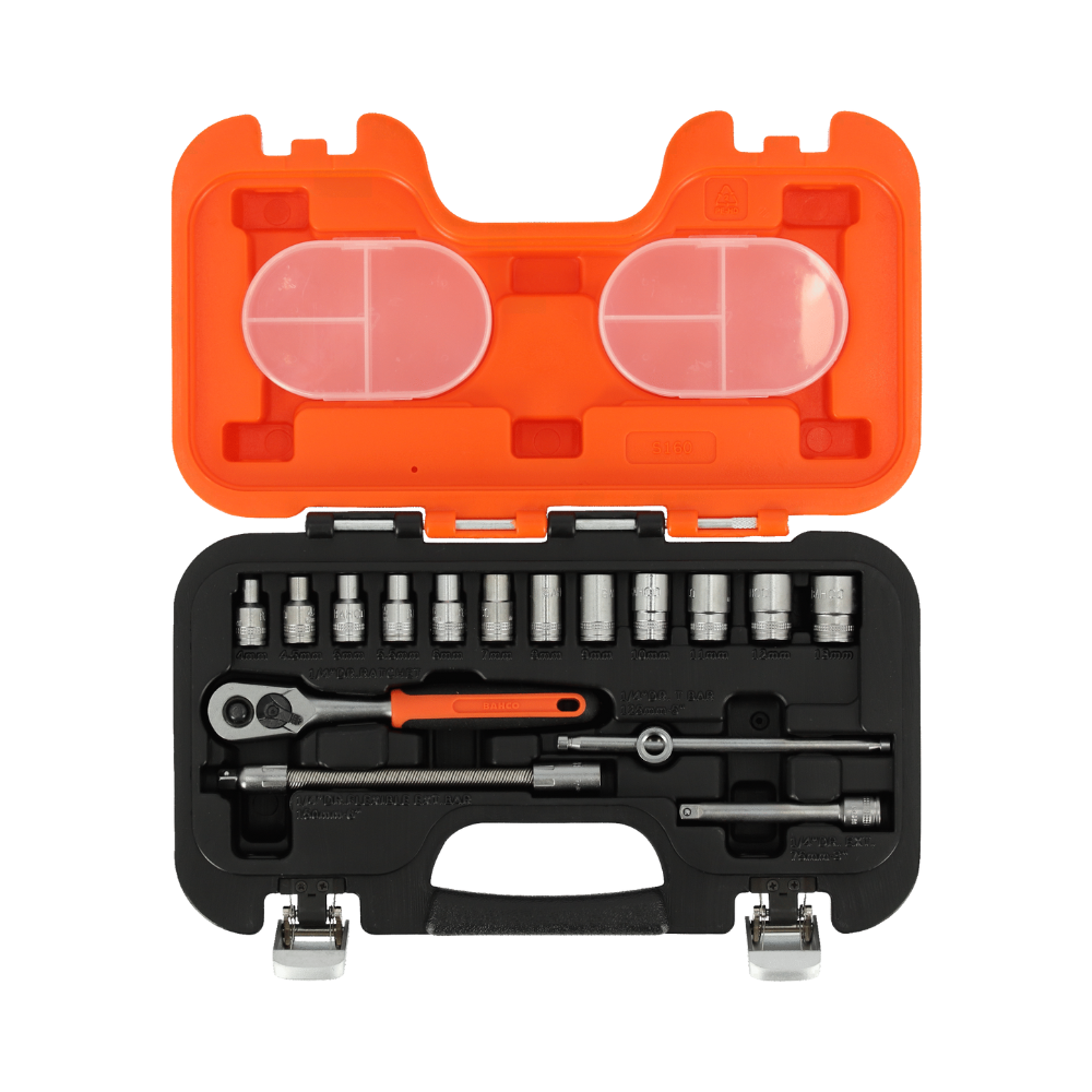 Juego De Dados 1/4 4 - 13MM 16 Piezas BAHCO