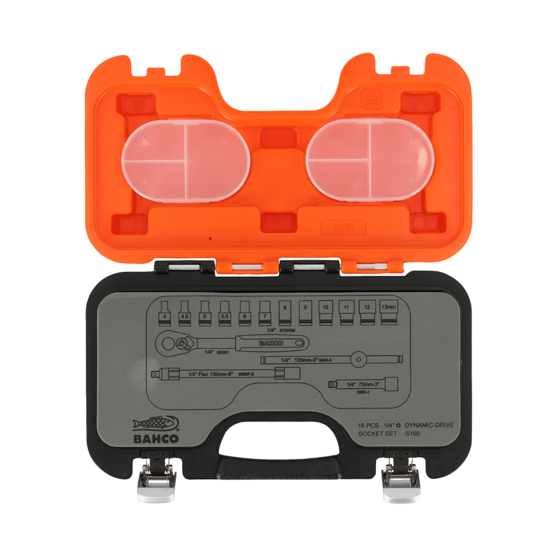 Juego De Dados 1/4 4 - 13MM 16 Piezas BAHCO