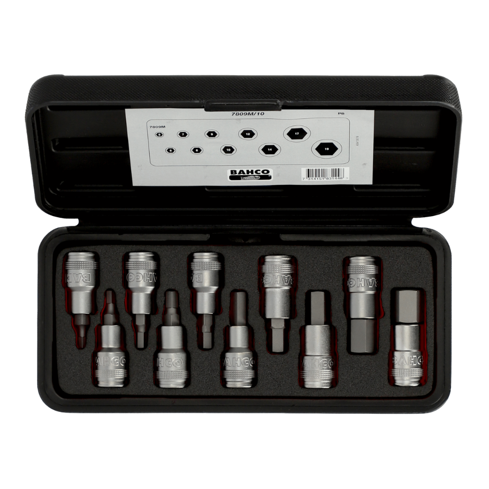 Juego de Dados para cabeza hexagonal C-1/2 - 5 a 19mm BAHCO