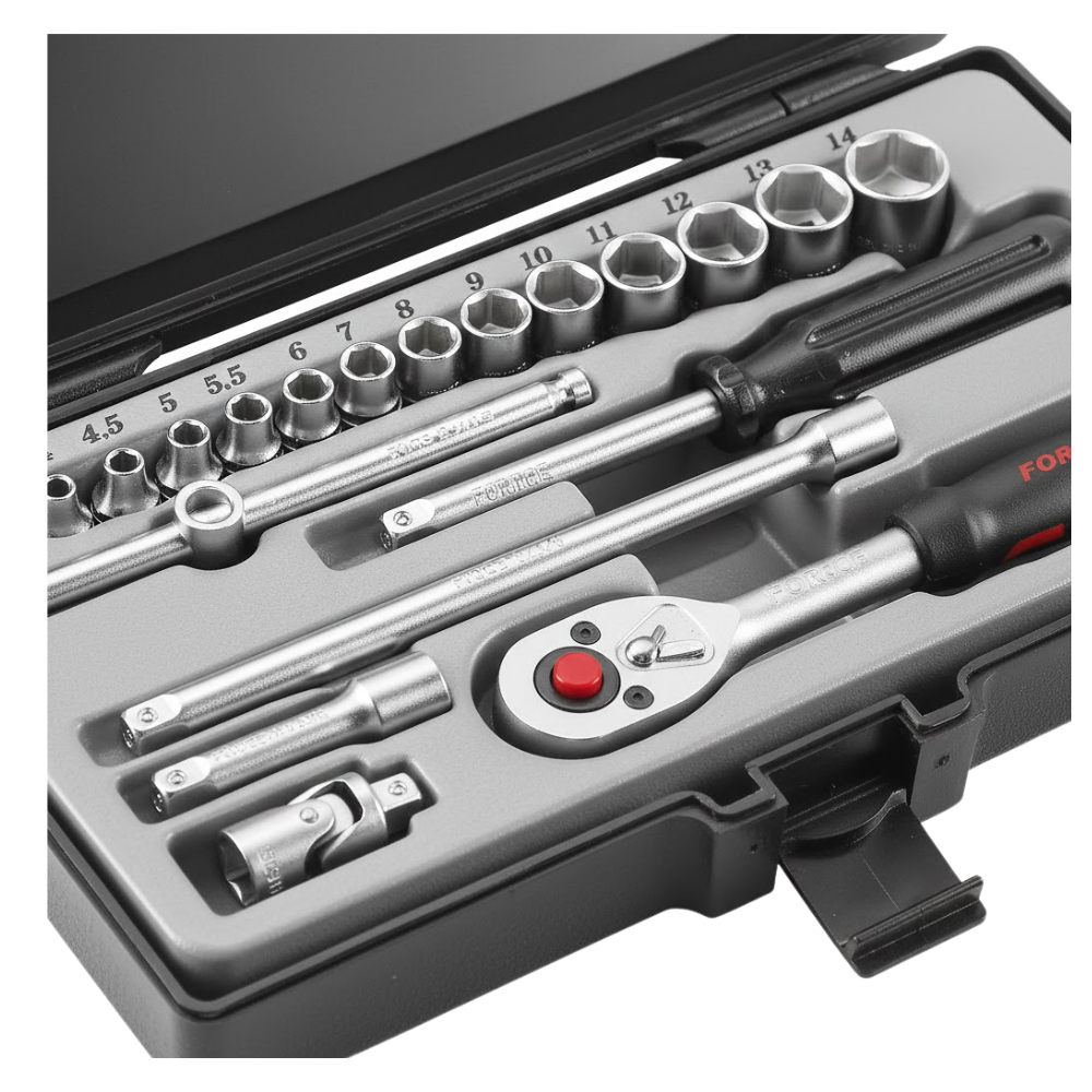 Jgo. dados []1/4 4-14 mm. (2203-5) - FORCE