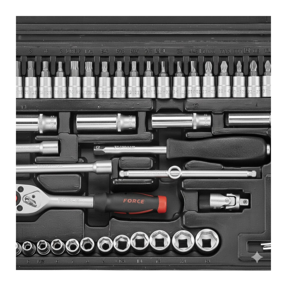 Jgo. dados []1/4 46 pzas. (2461-5) - FORCE