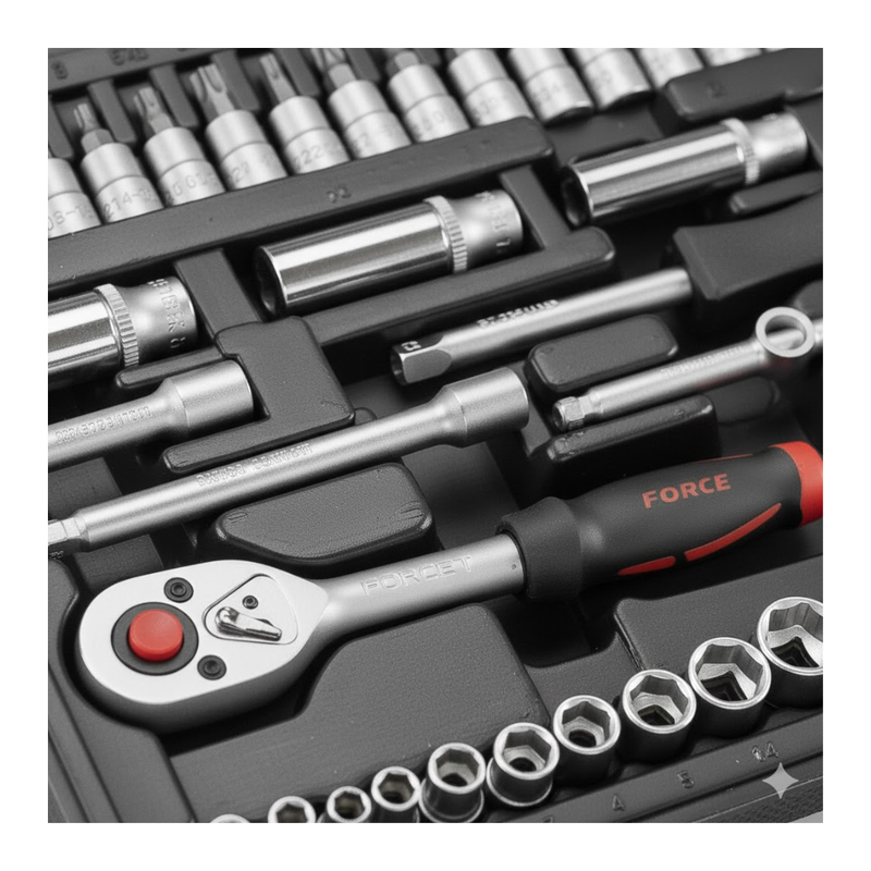 Jgo. dados []1/4 46 pzas. (2461-5) - FORCE