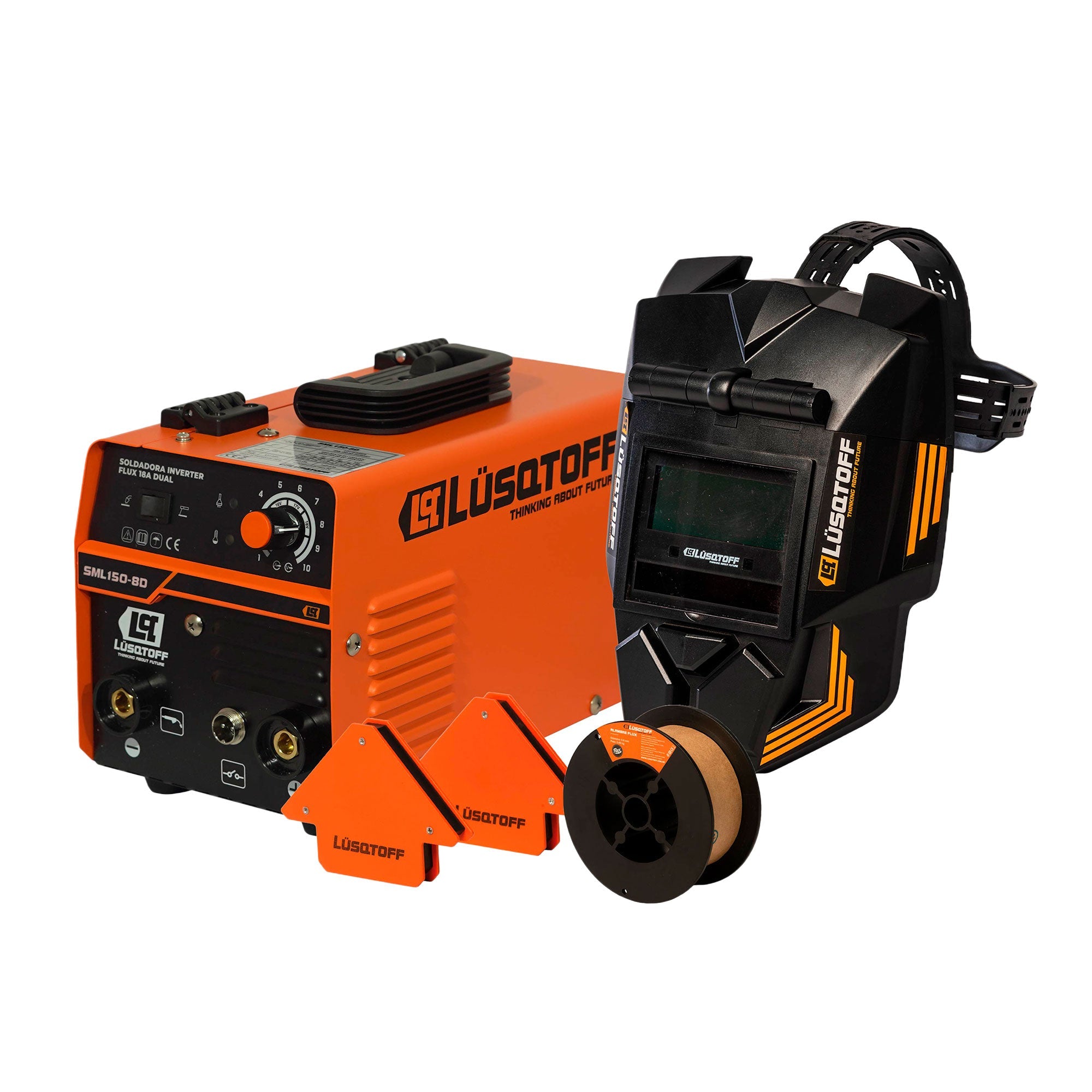 Soldadora Inverter Flux dual MIG-MMA 120 amp con accesorios