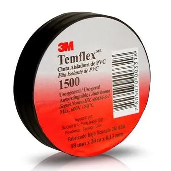 Cinta aisladora 1500 temflex 18mmx10mt verde (xe00247003) - ART.DE SEGURIDAD