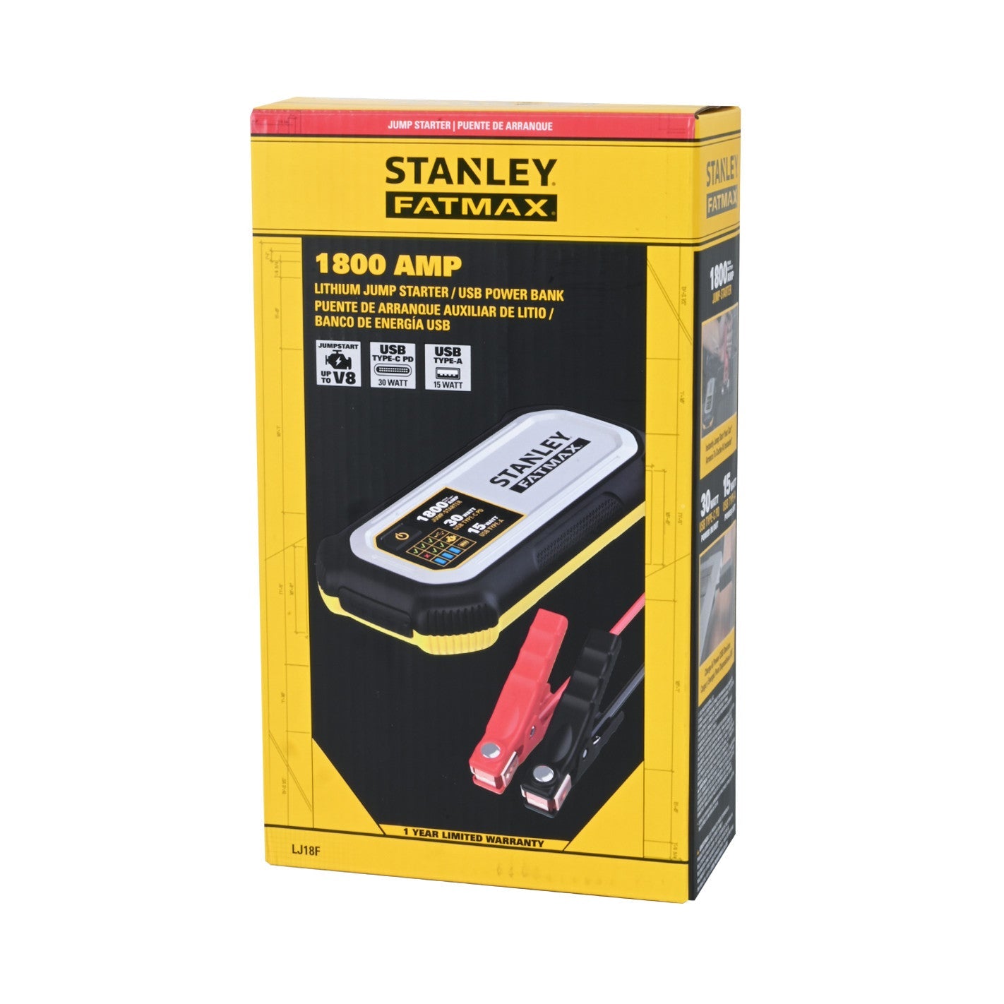 ARRANCADOR DE BATERÍA 1800 AMP STANLEY FATMAX