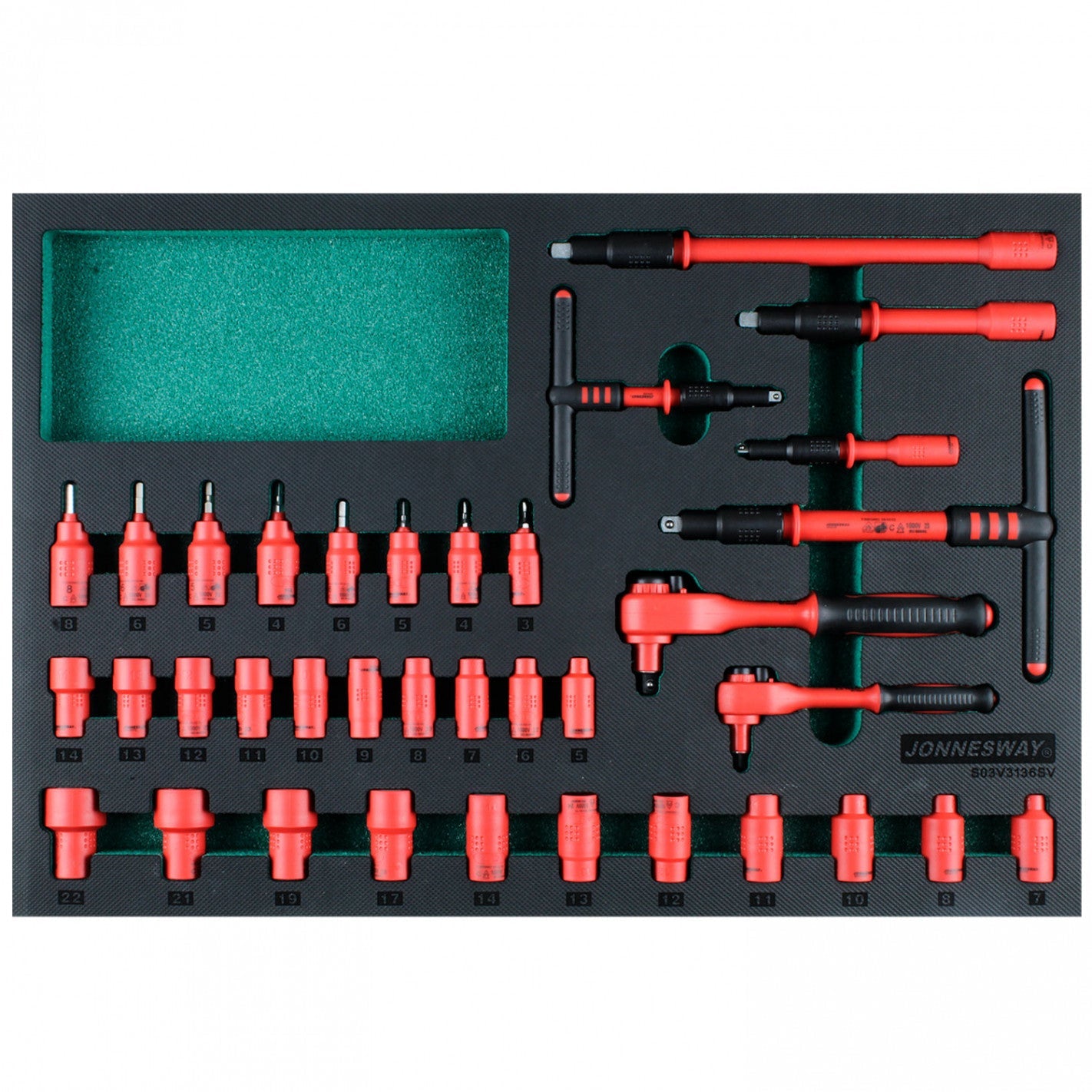 BANDEJA 36 DADOS AISLADOS 1/4y 3/81000V S03V3136