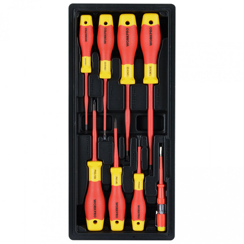 BANDEJA JUEGO DESTORNILLADORES AISLADOS DE 8 PIEZA