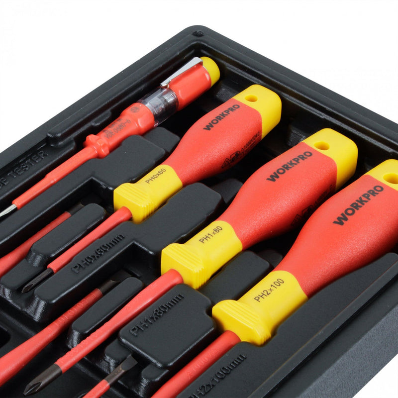 BANDEJA JUEGO DESTORNILLADORES AISLADOS DE 8 PIEZA