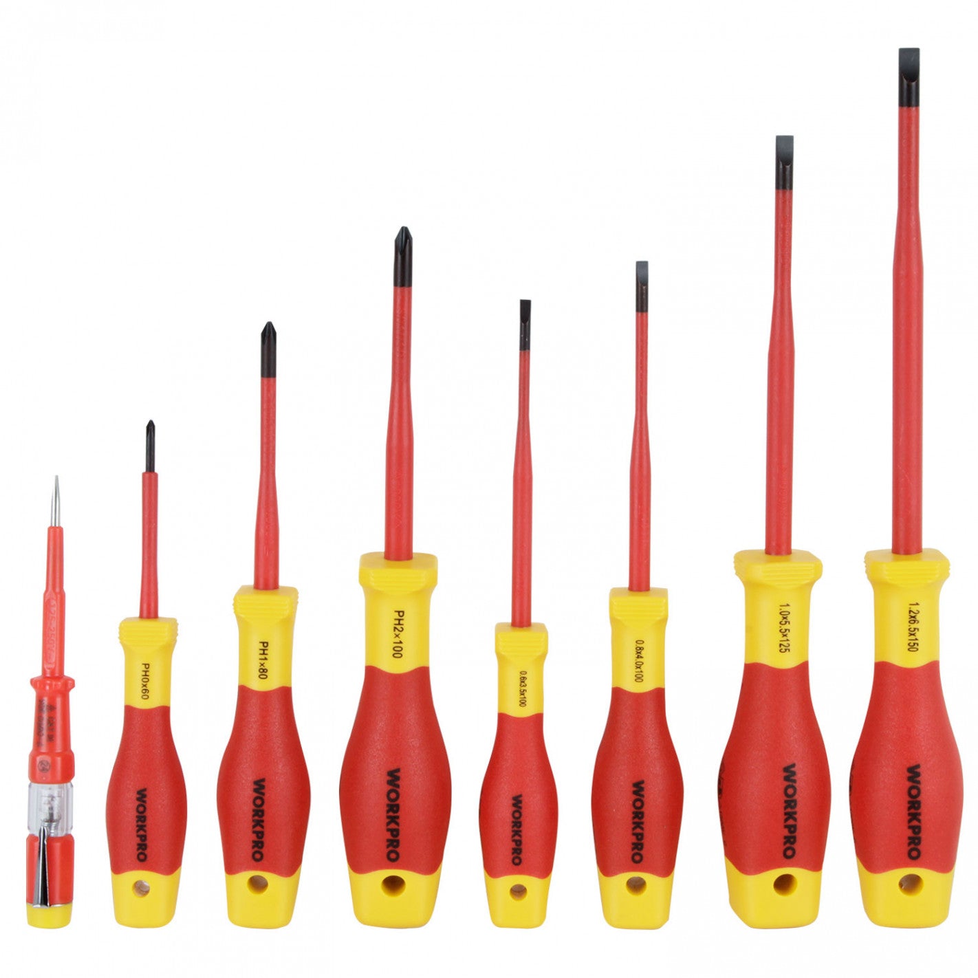 BANDEJA JUEGO DESTORNILLADORES AISLADOS DE 8 PIEZA