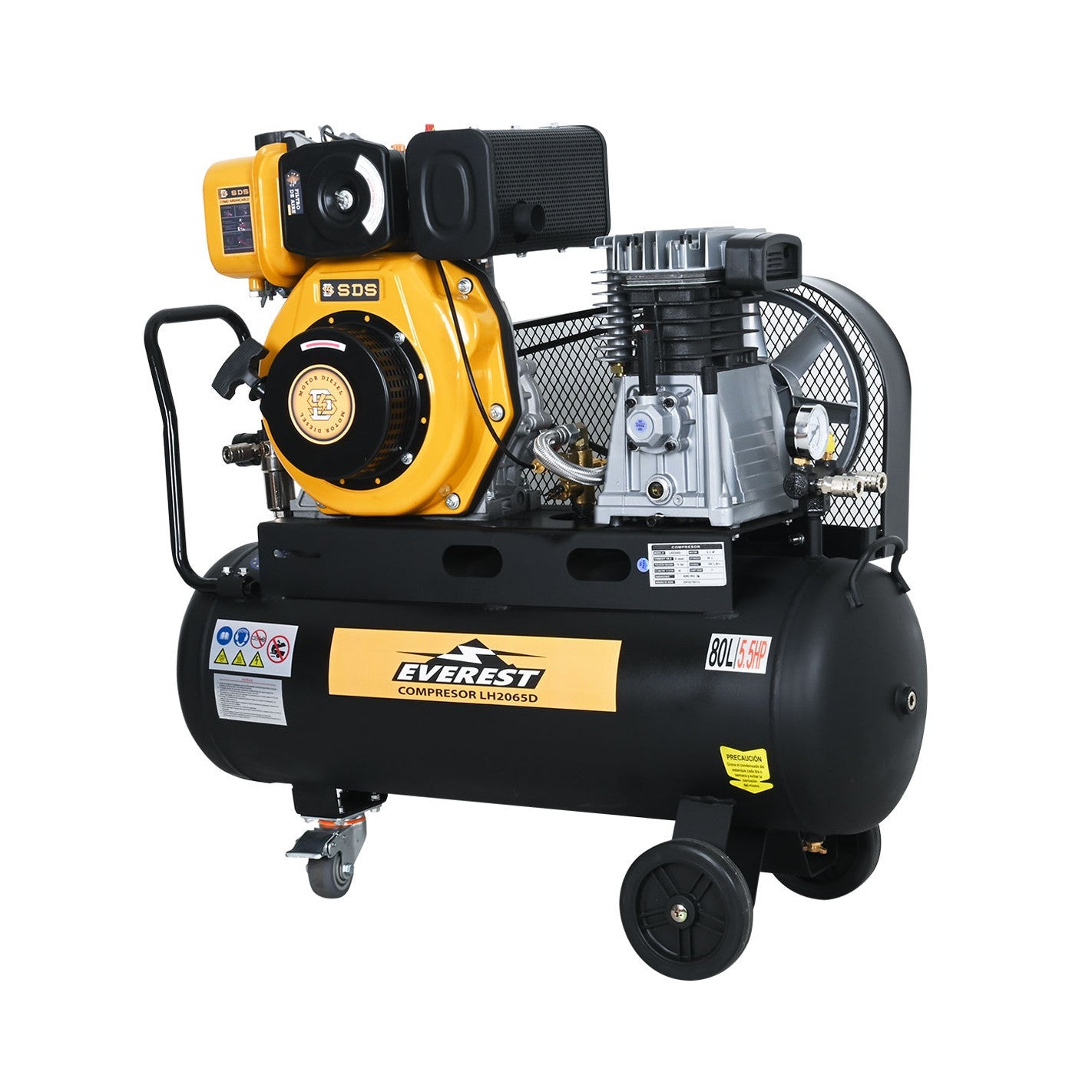 COMPRESOR AUTONOMO 55 Hp - 80 litros DIESEL SD17