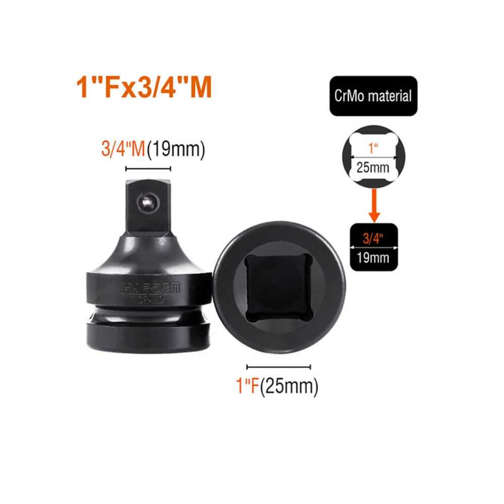 Set de adaptadores de Impacto 1/2 8 Piezas Harden