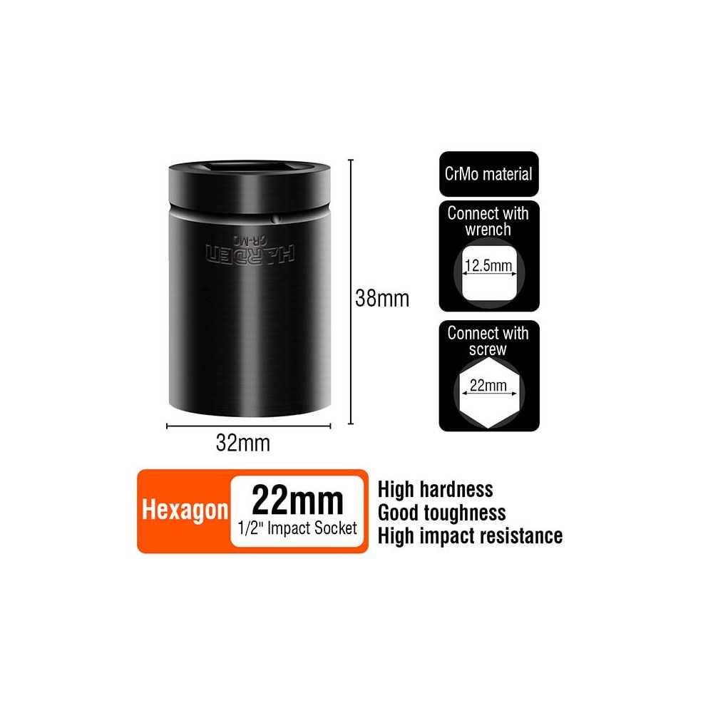 Set de Dados de Impacto 1/2 cortos 10 Piezas Harden