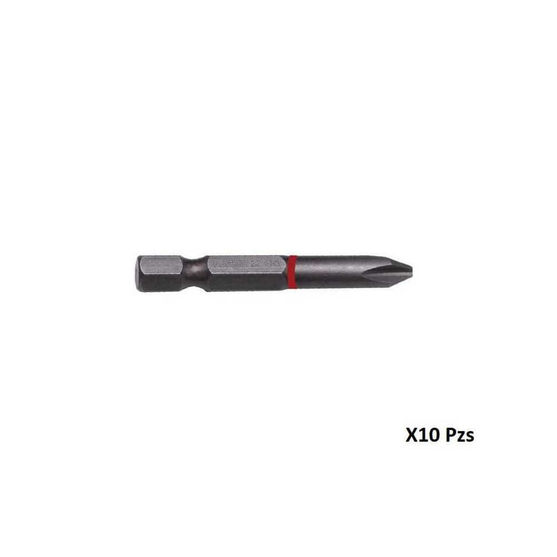 Punta cruz para destornillador 50mm 10 piezas Harden