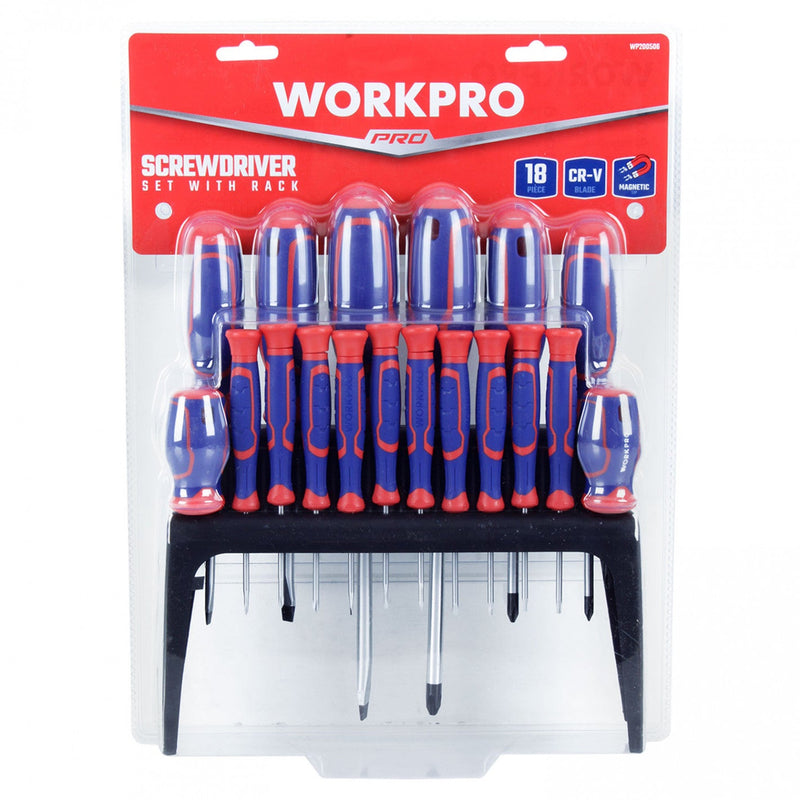 JUEGO DESTORNILLADORES 18 PIEZAS WP200506