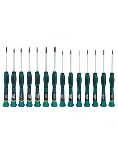 JUEGO DESTORNILLADORES PRECISION 14 piezas