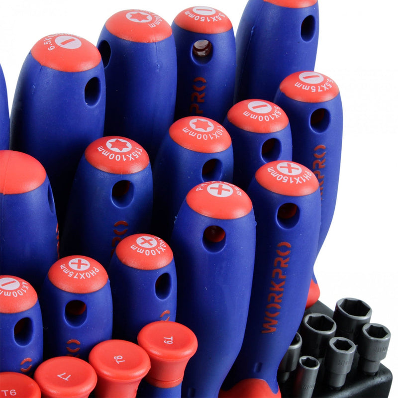 JUEGO DESTORNILLADORES Y PUNTAS 100 PIEZAS