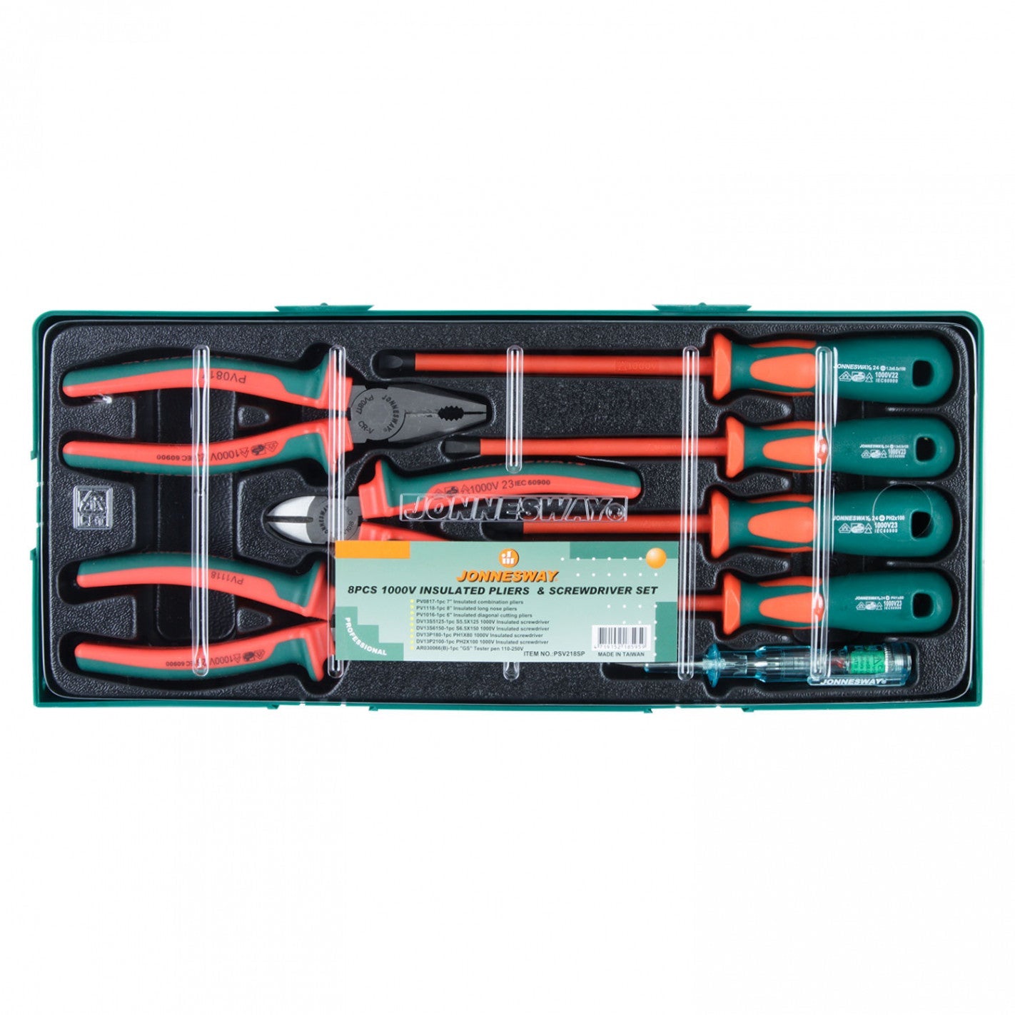 KIT ALICATE DESTORNILLADOR AISLACION 1000V PSV218S