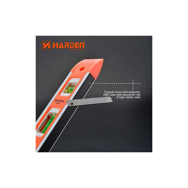 Nivel tipo torpedo 9 magnetico 3 viales Harden