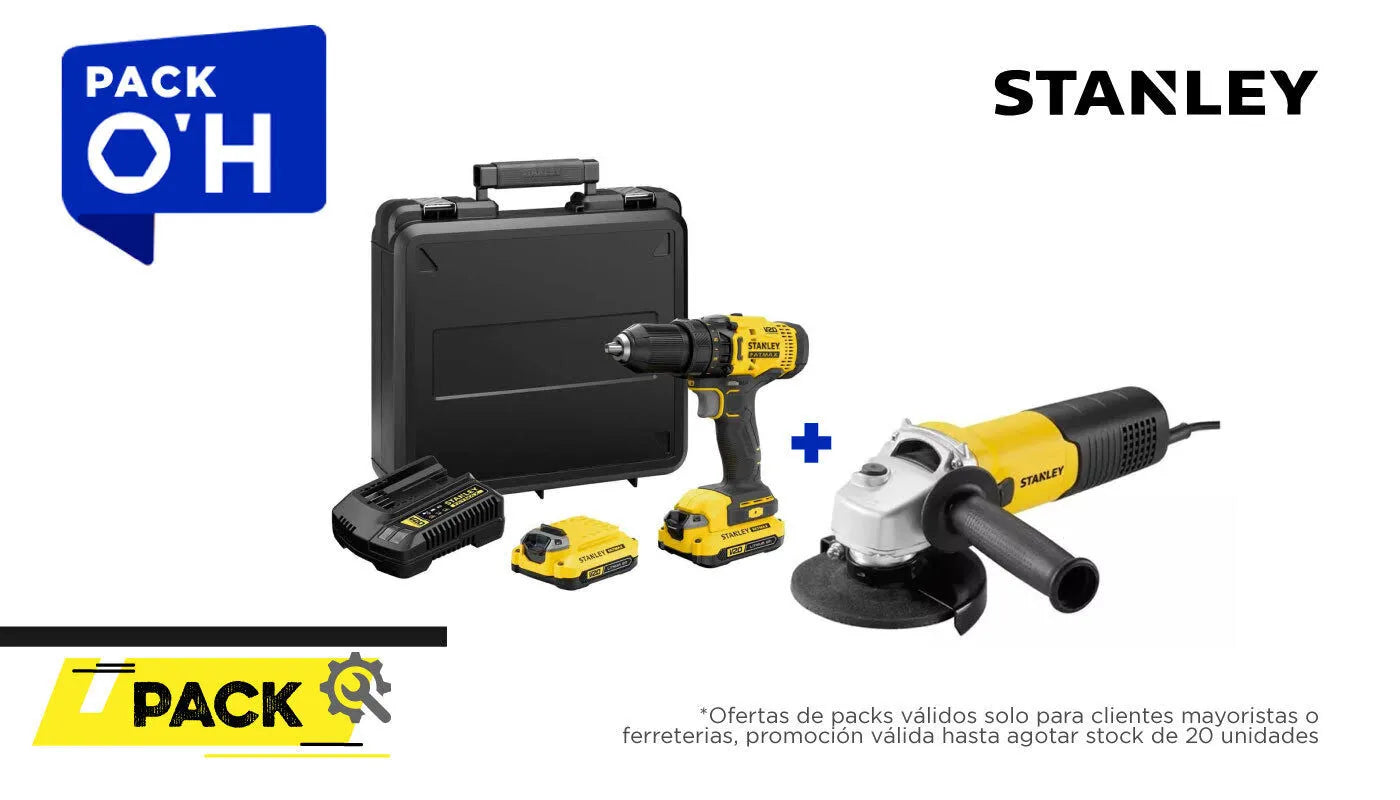Pack Taladro Scd700c2k 20v Maletin + Esmeril Ang.sg6115 620w